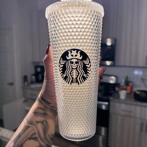 Glow in the Dark Studded Skeleton Halloween Clear Tumbler 24 oz